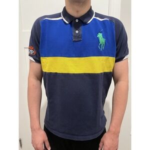 Polo Ralph Lauren Blue XL (Fits like M) Mens Custom Fit Big Pony 2012 US Open
